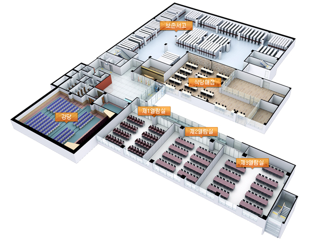 미추홀도서관 지하1층 모습